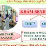 BỆNH VIỆN ĐK THỌ XUÂN KHÁM BHYT CẢ THỨ 7 VÀ CHỦ NHẬT