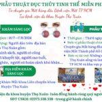 BỆNH VIỆN MẮT TP HCM PHỐI HỢP CÙNG BỆNH VIỆN ĐK THỌ XUÂN TỔ CHỨC CHƯƠNG TRÌNH PHẪU THUẬT THAY THỦY TINH THỂ BẰNG PHƯƠNG PHÁP PHACO CHO 100-150 ĐỐI TƯỢNG TRÊN ĐỊA BÀN HUYỆN THỌ XUÂN