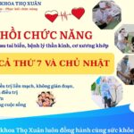 PHỤC HỒI CHỨC NĂNG CẢ THỨ 7 VÀ CHỦ NHẬT – ĐIỀU TRỊ LIỀN MẠCH, GIÚP NGƯỜI BỆNH NHANH HỒI PHỤC