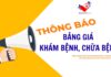 THÔNG BÁO: BẢNG GIÁ DỊCH VỤ KĨ THUẬT KHÁM BỆNH, CHỮA BỆNH TẠI BỆNH VIỆN ĐA KHOA THỌ XUÂN